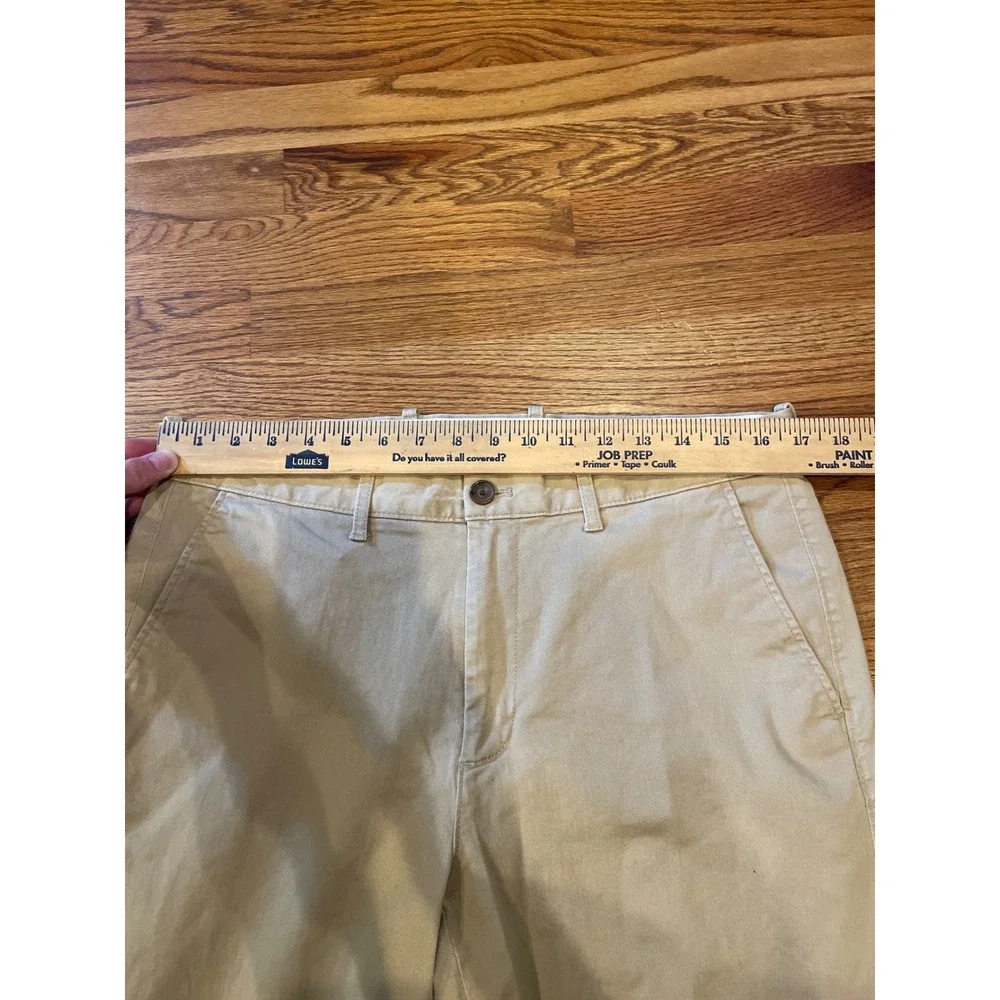 J. Crew Flex Mens Chino Pants 34x32 Beige Tan Straight Fit Flat Front Bundle 2